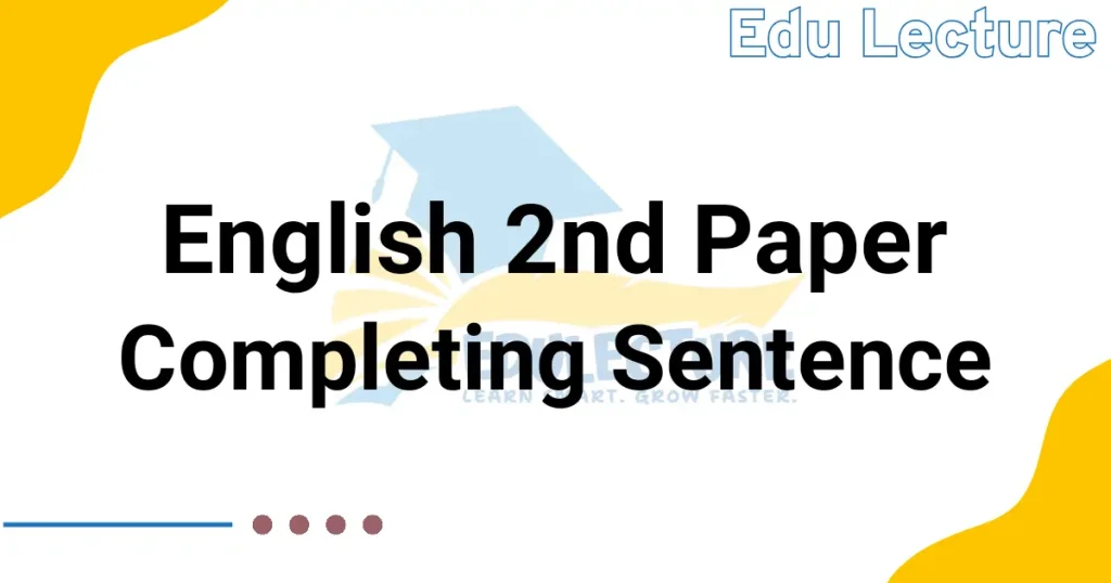 Completing Sentence HSC