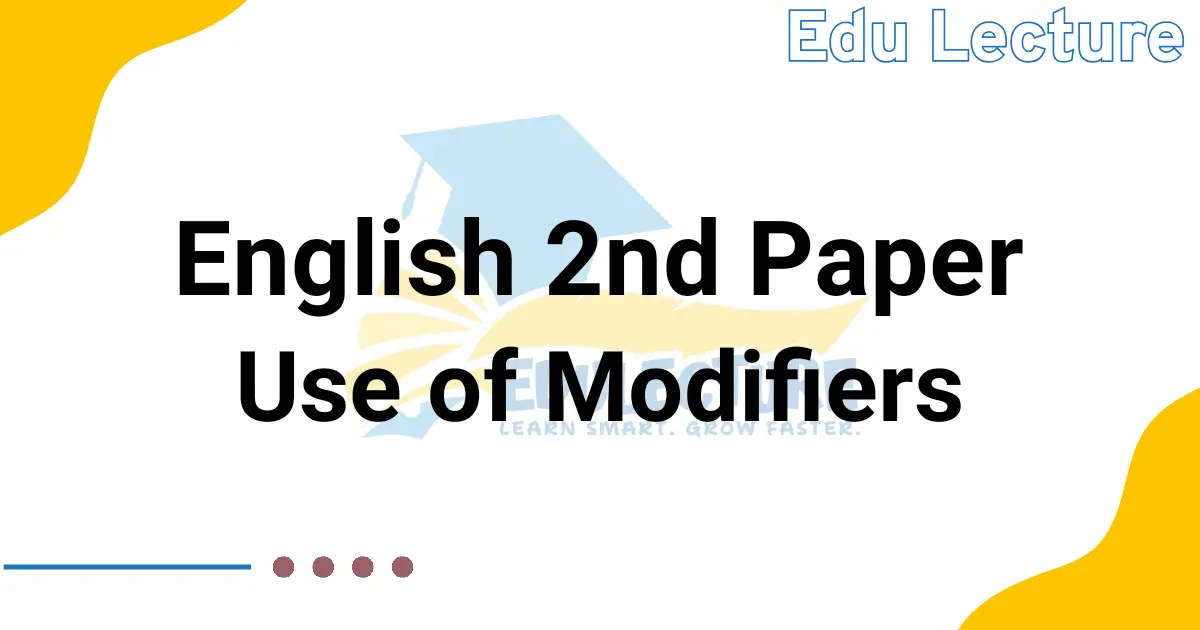 HSC Modifiers Exercises with Answers