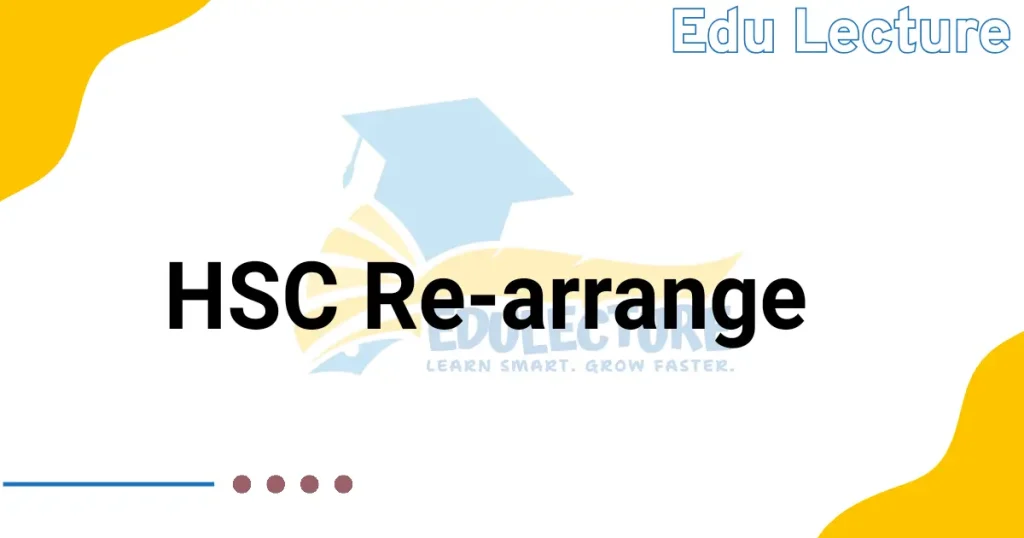 Rearrange for HSC Board Question with Answer