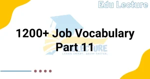 1200+ Job Vocabulary Part 11